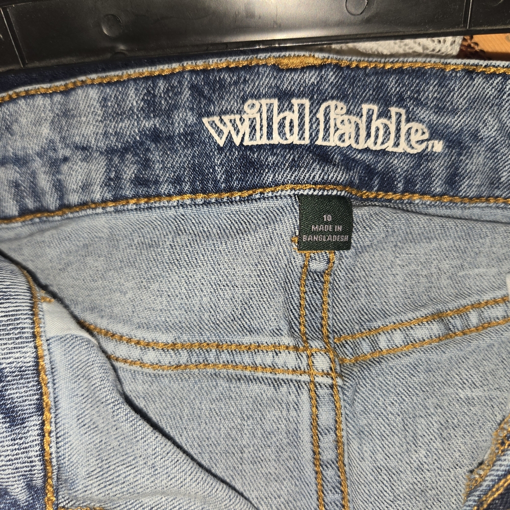Wild Fable Denim Frayed Hem Mini Skirt - Picture 4 of 5